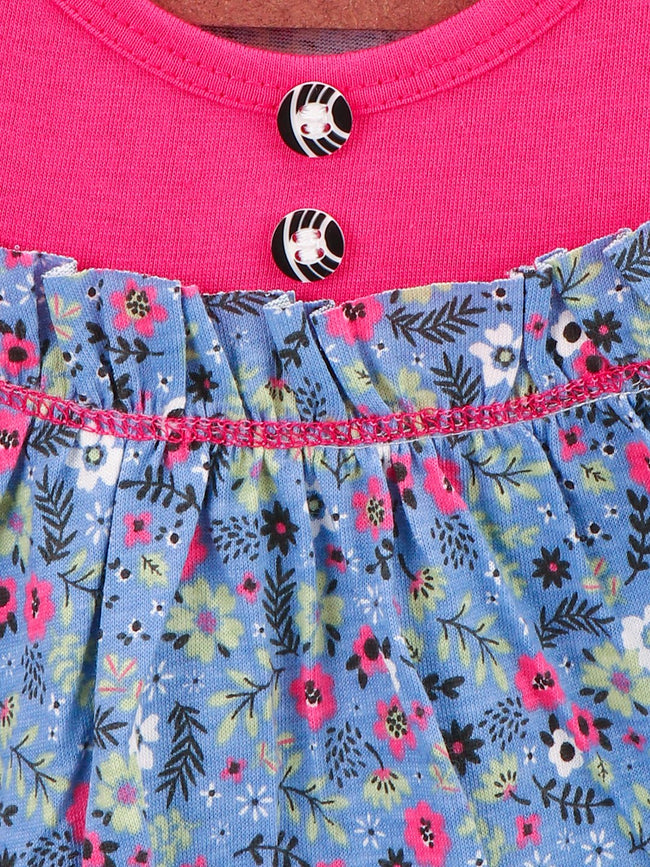lilpicks Blue flower Printer Dress