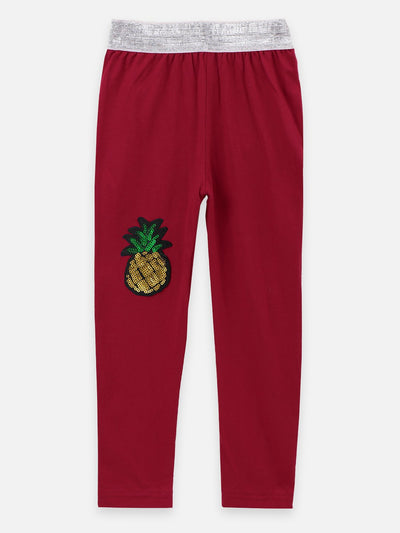 lilpicks Designer Plum Bow Legging