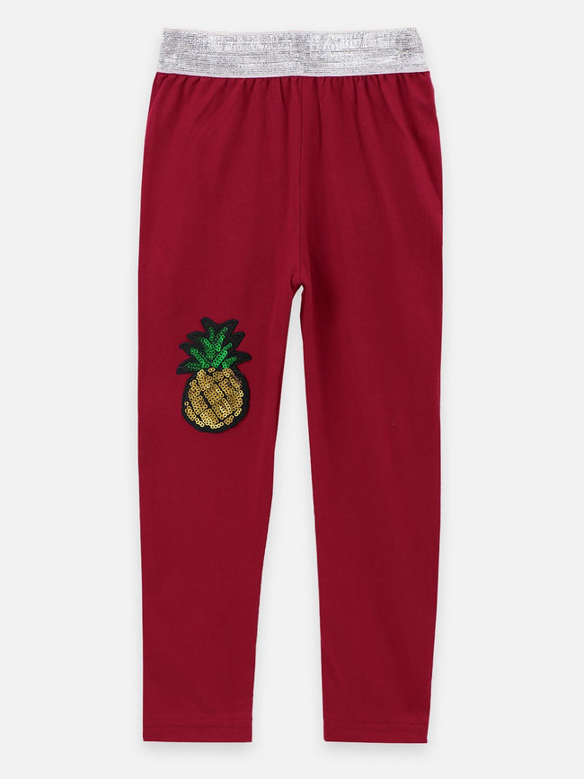 lilpicks Designer Plum Bow Legging