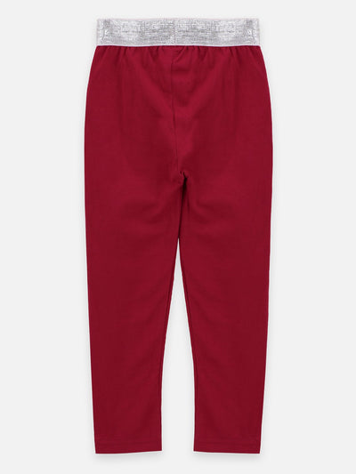 lilpicks Designer Plum Bow Legging