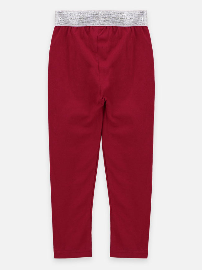 lilpicks Designer Plum Bow Legging