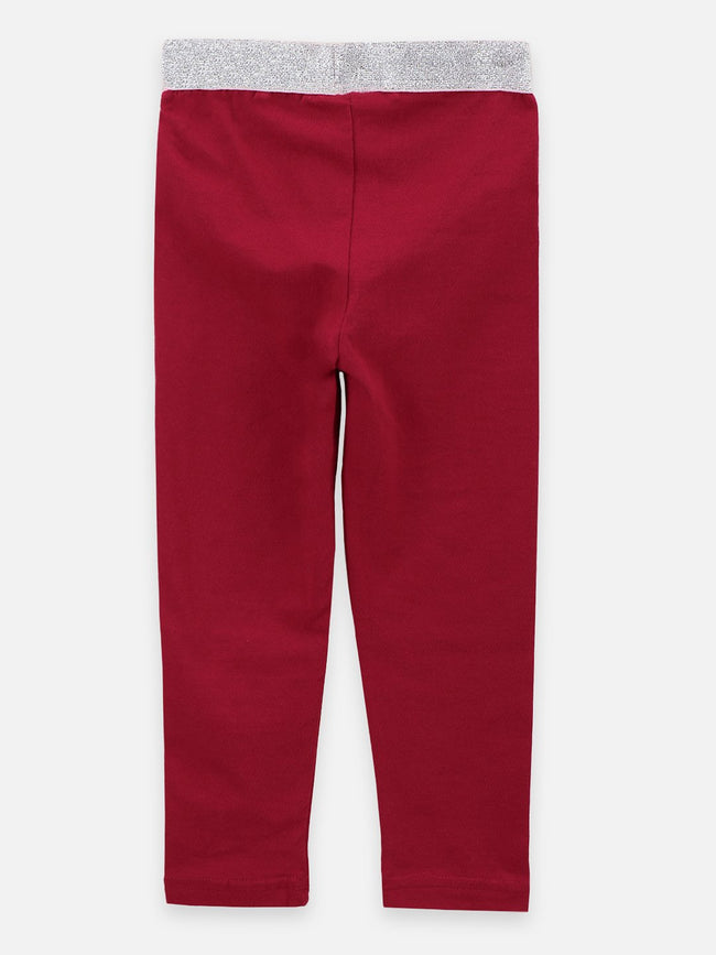 lilpicks Designer Plum Bow Legging