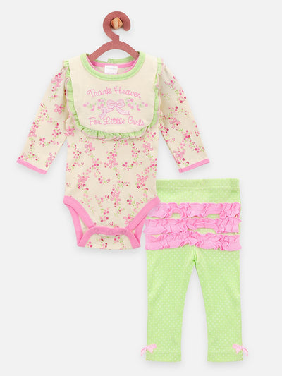lilpicks Floewer Print Bodysuit with Legging