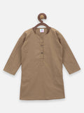 lilpicks BeigeCotton Kurta Pajama Set