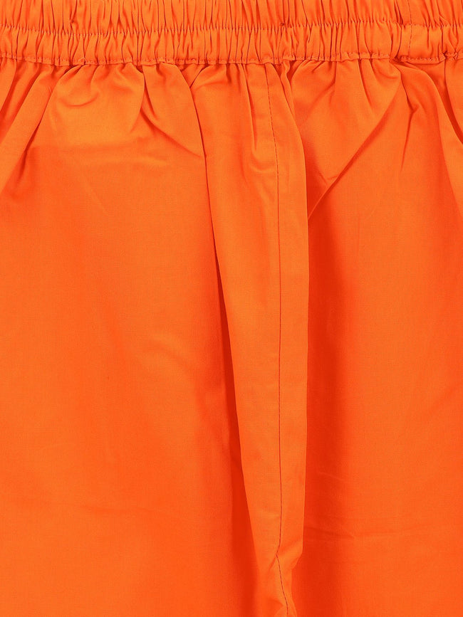 lilpicks Orange  Cotton Kurta Pajama Set