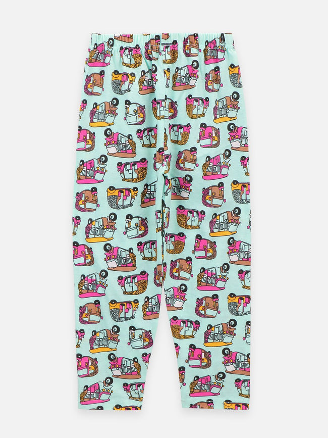 Lilpicks Auto Print Cyan Nightsuit