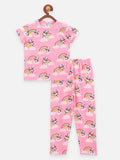 Lilpicks Pink Panda Print Nightsuit