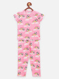 Lilpicks Pink Panda Print Nightsuit