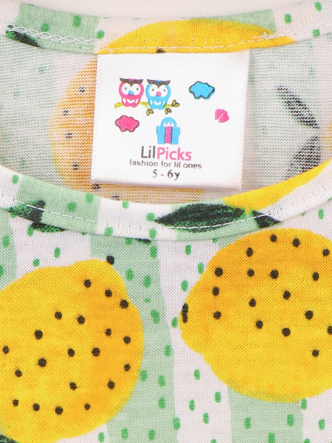 Lemon and Tribal Print Pack of 2 Girls Tops
