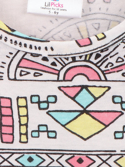 Lemon and Tribal Print Pack of 2 Girls Tops