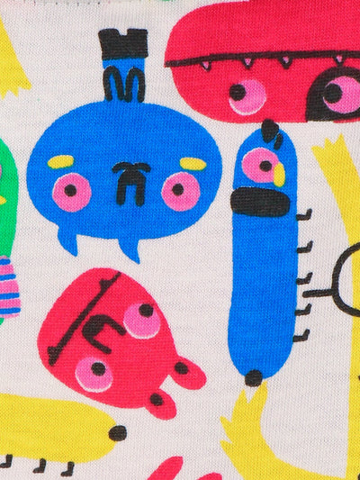 Monster and Muffin Print Pack of 2 Girls Dresses