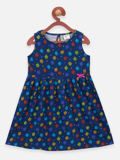 Monster and Muffin Print Pack of 2 Girls Dresses