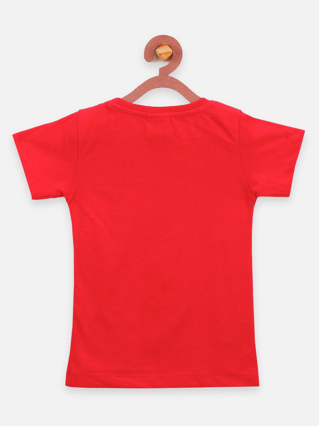 Red Causal Round Neck Tshirt