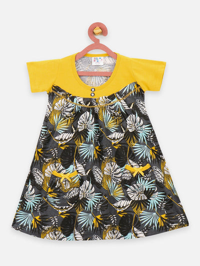 Yellow causal short dress