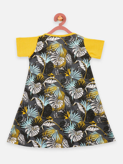 Yellow causal short dress