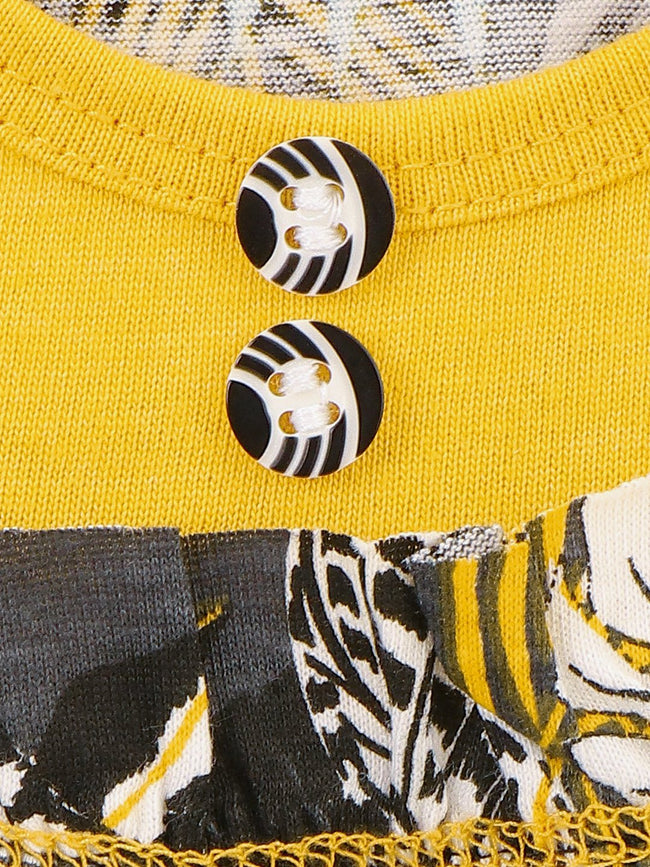 Yellow causal short dress