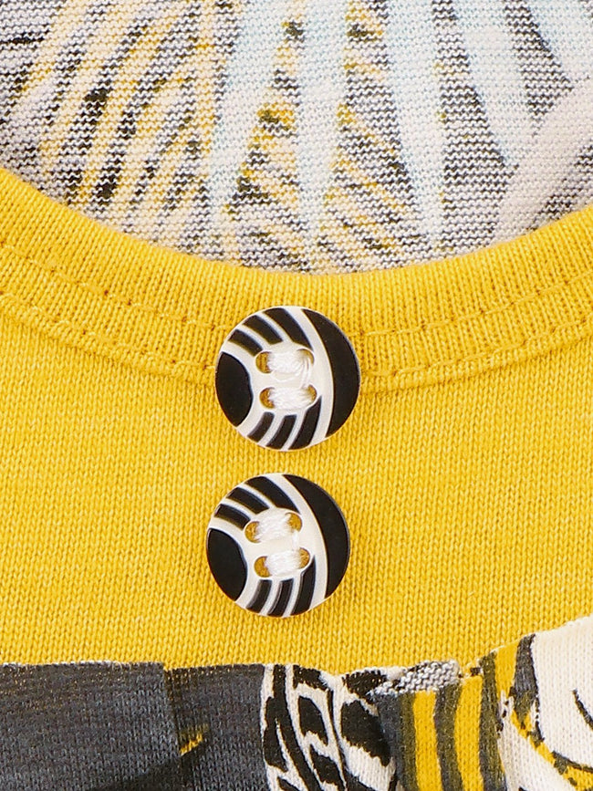 Yellow causal short dress