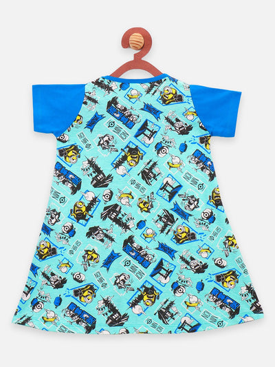 Blue causal short dress