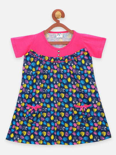 Pink causal short dress