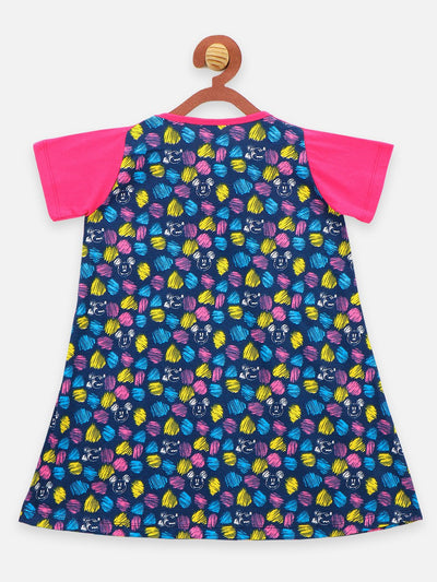 Pink causal short dress