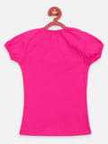 Pink causal round Neck Tops