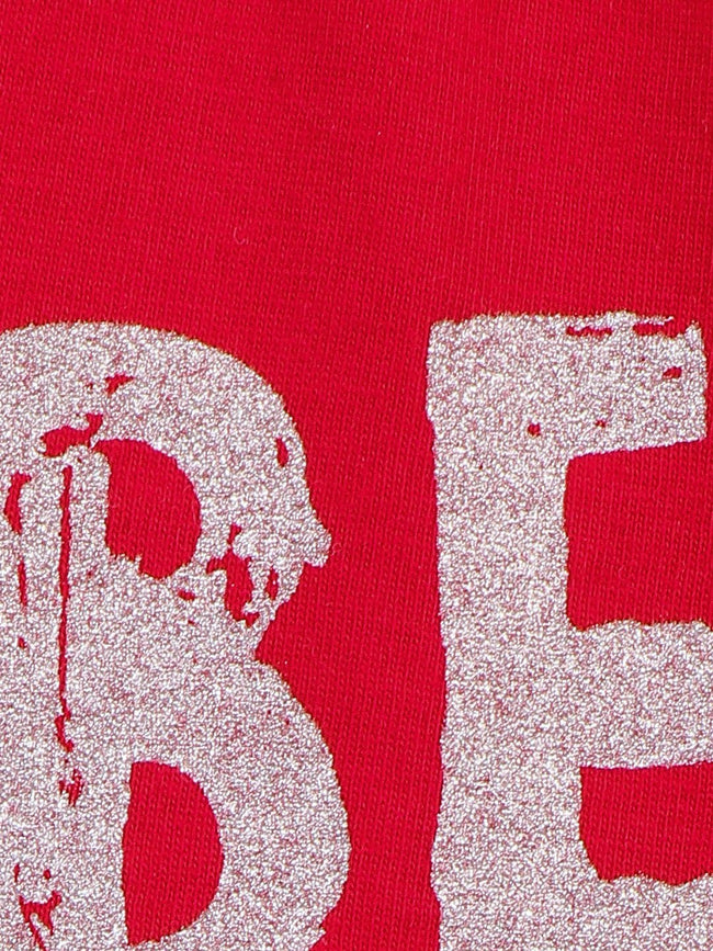 Red causal round Neck Tops