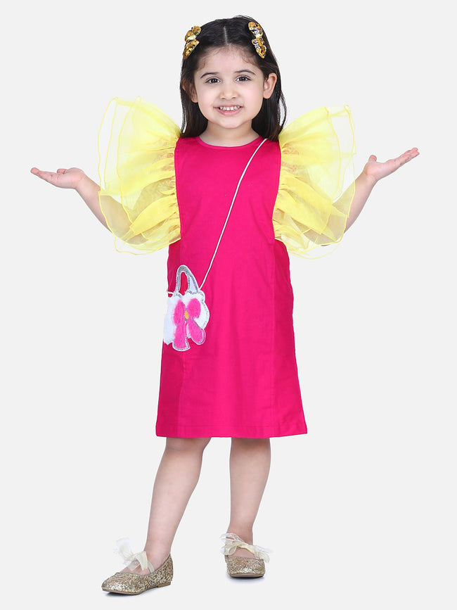 Lilpicks Bag string Ruffles Dress