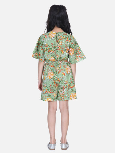 Lilpicks Green Block Print Short Set