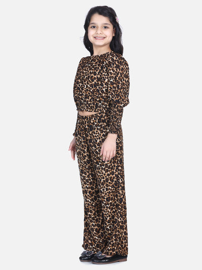 Lilpicks Tiger Print Smocking Clothing Set