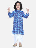 Lilpicks Blue Digital Print Dhoti Kurta Set