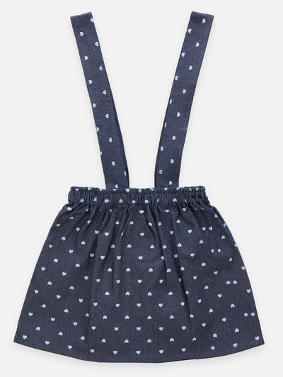 Lilpicks Yellow Crop Knot Top with Dungaree Set