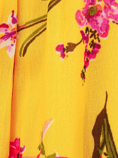  Lilpicks Purple bell sleeves Choli with Flared Mustard Palazzo Set