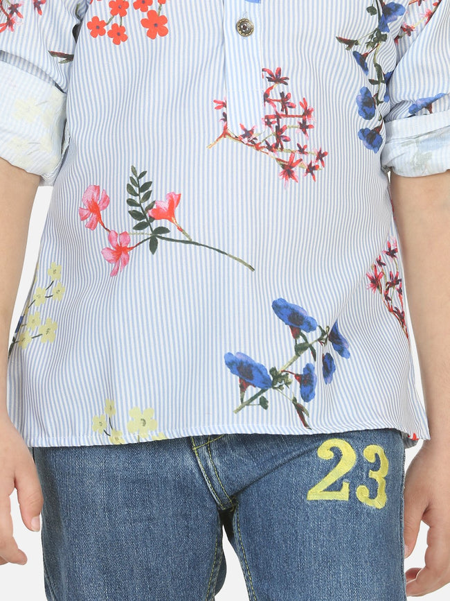 Lilpicks Flower Print Funky Short Kurta