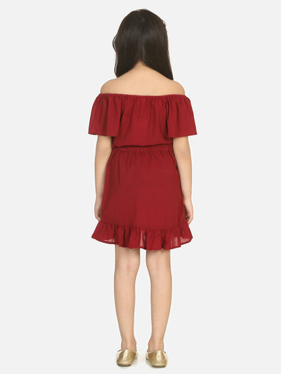 Lilpicks Maroon Coordinated Clothing Set