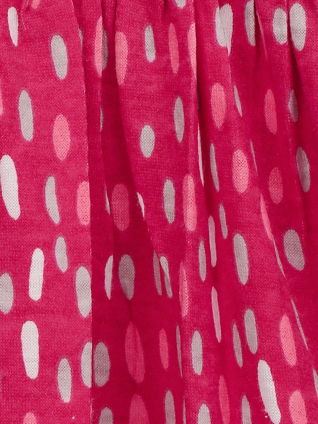 Lilpicks  Pink and green All Over Printed Pack of 2 Bow Flared Dress