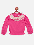 Lilpicks Magenta Pearl Color Full Sleeve Top