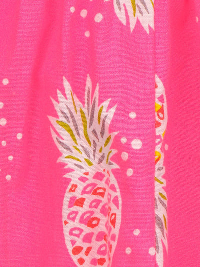 Lilpicks Floral print Top and Pink Pineapple Print Shorts set