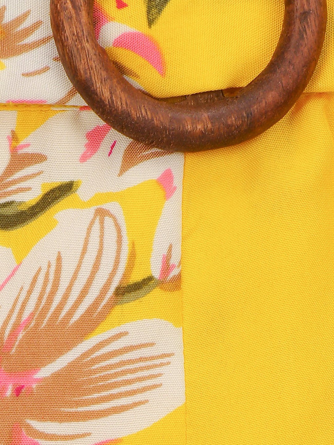 Lilpicks Blue And Yellow Floral Print Pack Of 2 Shorts