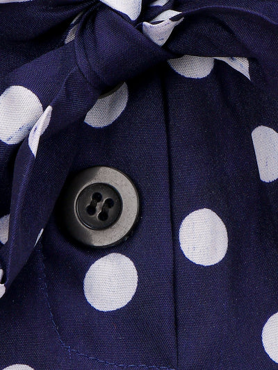 Lilpicks Blue And Peach Polka Print Pack Of 2 Shorts