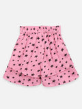 Lilpicks Black And Pink Polka Print Pack Of 2 Shorts