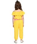 Yellow Polka Jumpsuit with Neon Belt
