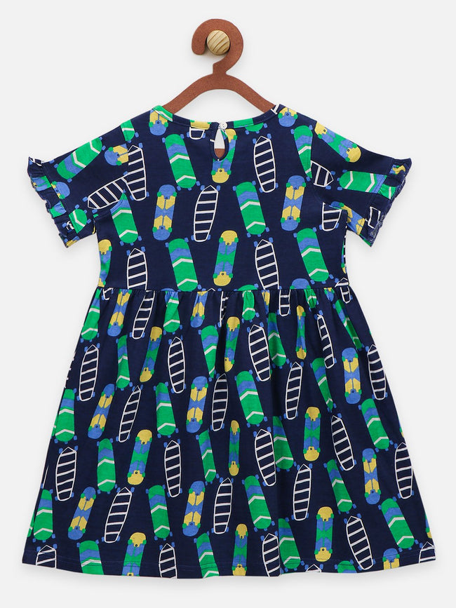 Lilpicks Auto and Skateboard Print Pack of 2 Dress