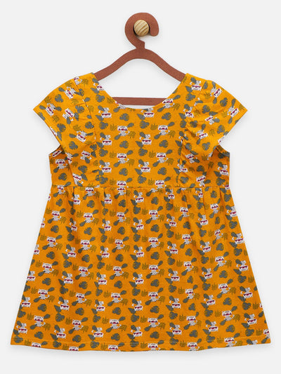 Lilpicks Cat and Elephant Print Pack of 2 Dress