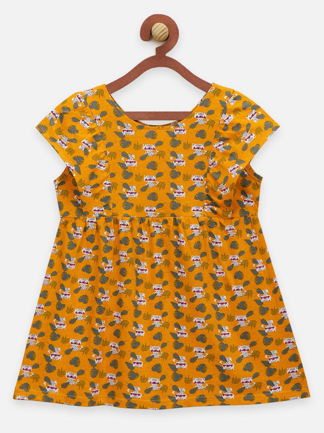 Lilpicks Cat and Elephant Print Pack of 2 Dress