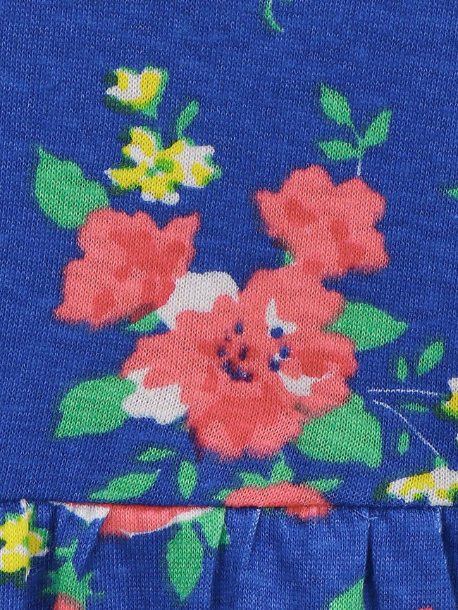 Lilpicks Floral and Unicorn Print Pack of 2 Dress