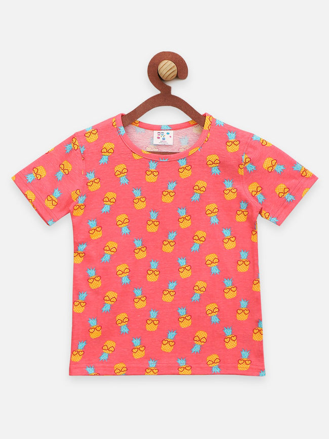 Lilpicks Cool Pineapple Print Shorts Nightsuit