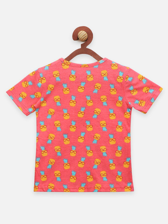 Lilpicks Cool Pineapple Print Shorts Nightsuit