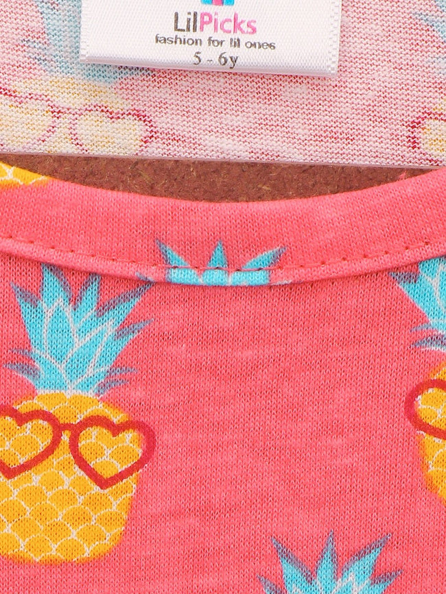 Lilpicks Cool Pineapple Print Shorts Nightsuit