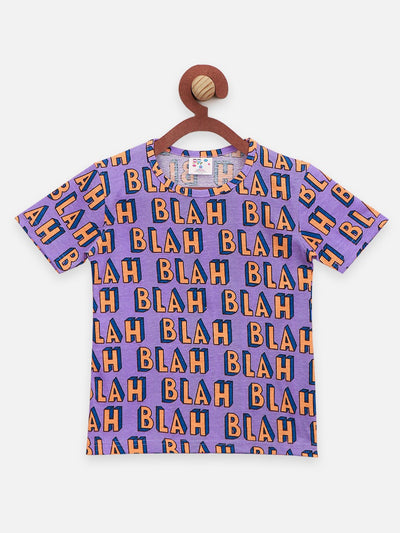 Lilpicks Funky Blah Print Shorts Nightsuit