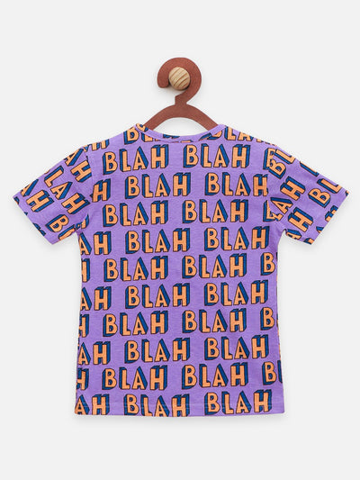 Lilpicks Funky Blah Print Shorts Nightsuit